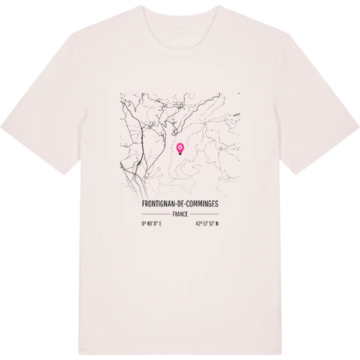 Frontignan-de-Comminges karta t-shirt – t-shirt från PinShirt