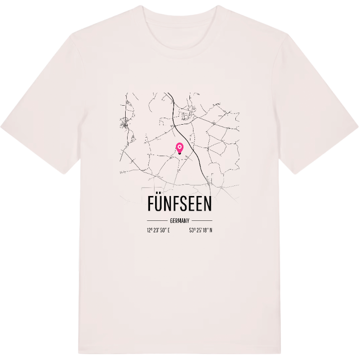 Fünfseen karta t-shirt – t-shirt från PinShirt
