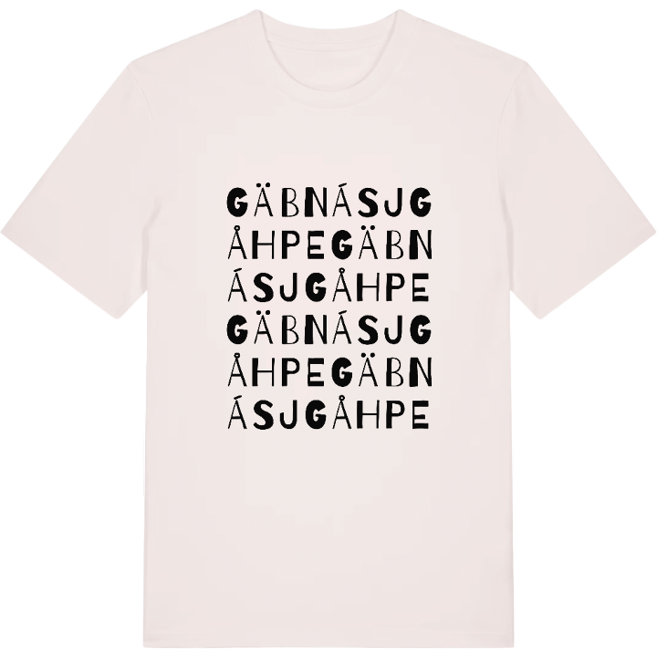 Gäbnásjgåhpe ordlek t-shirt – t-shirt från PinShirt