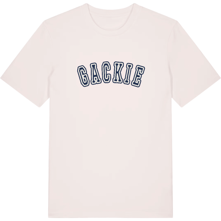 Gackie college t-shirt – t-shirt från PinShirt