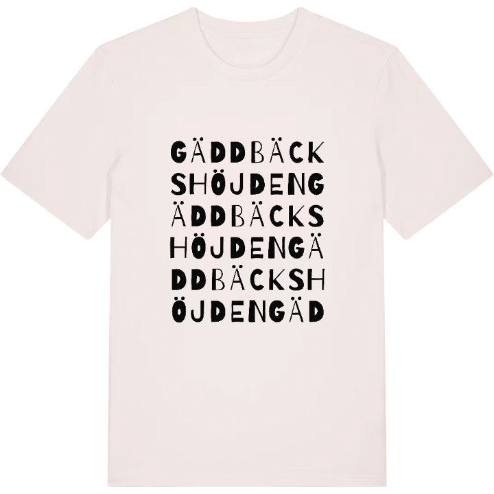 Gäddbäckshöjden ordlek t-shirt – t-shirt från PinShirt
