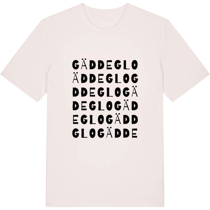 Gäddeglo ordlek t-shirt – t-shirt från PinShirt
