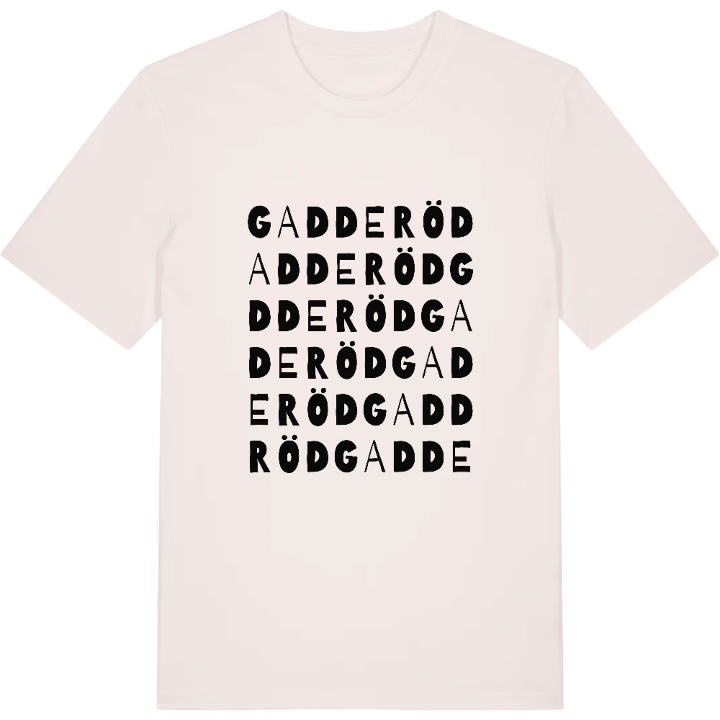 Gadderöd ordlek t-shirt – t-shirt från PinShirt