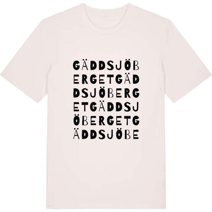 Gäddsjöberget ordlek t-shirt – t-shirt från PinShirt