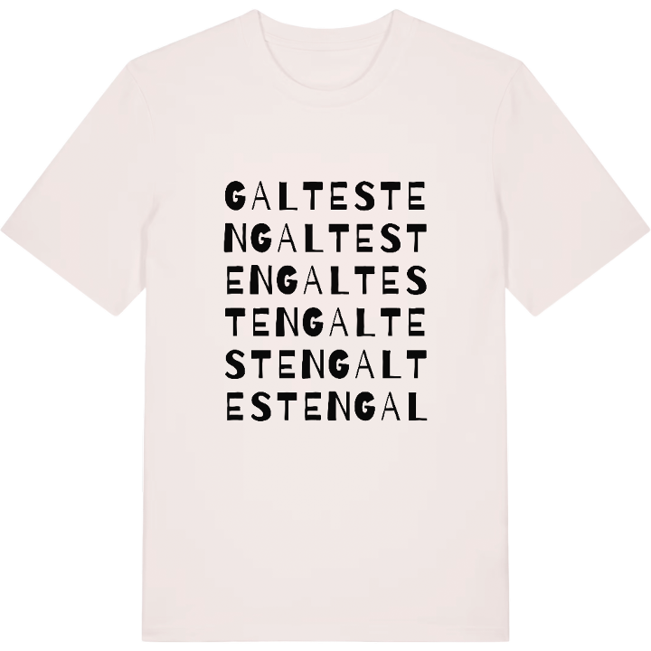 Galtesten ordlek t-shirt – t-shirt från PinShirt