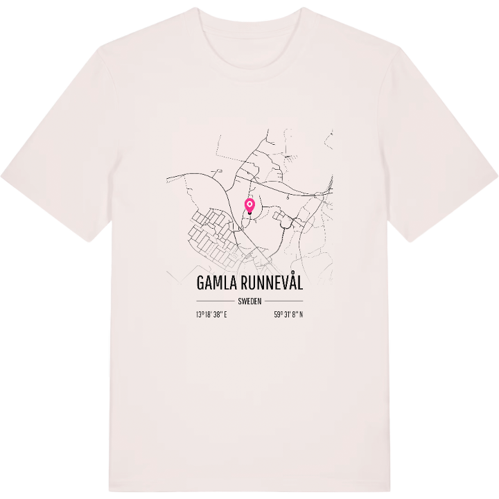 Gamla Runnevål karta t-shirt – t-shirt från PinShirt