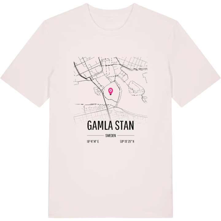 Gamla stan karta t-shirt – t-shirt från PinShirt