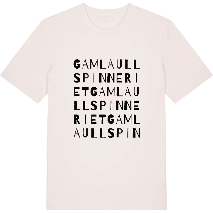 Gamla ullspinneriet ordlek t-shirt – t-shirt från PinShirt