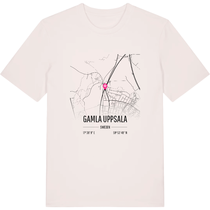 Gamla Uppsala karta t-shirt – t-shirt från PinShirt