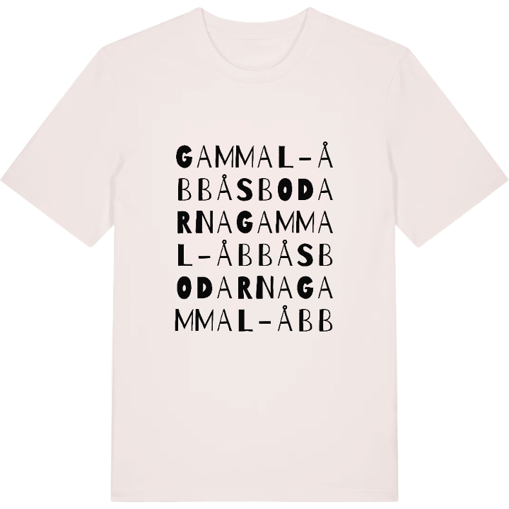 Gammal-Åbbåsbodarna ordlek t-shirt – t-shirt från PinShirt