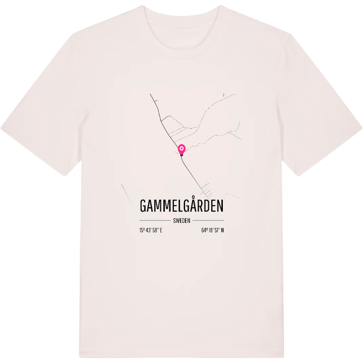 Gammelgården karta t-shirt – t-shirt från PinShirt