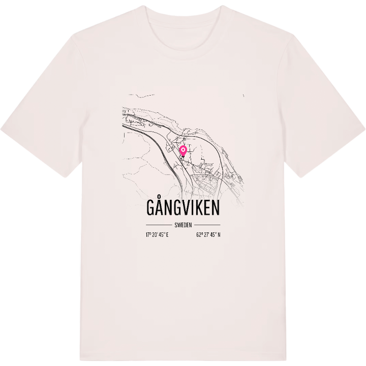 Gångviken karta t-shirt – t-shirt från PinShirt