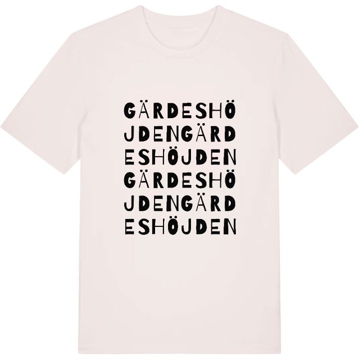 Gärdeshöjden ordlek t-shirt – t-shirt från PinShirt