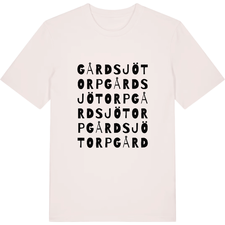 Gårdsjötorp ordlek t-shirt – t-shirt från PinShirt