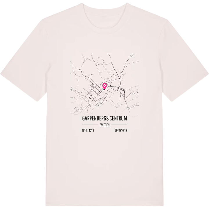 Garpenbergs Centrum karta t-shirt – t-shirt från PinShirt