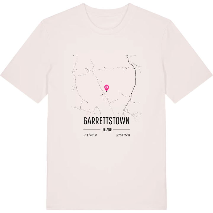 Garrettstown karta t-shirt – t-shirt från PinShirt