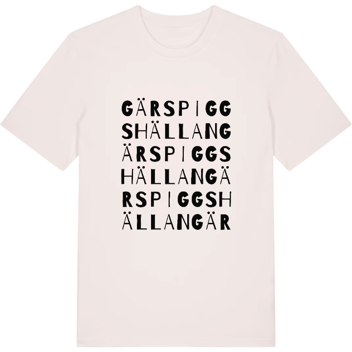 Gärspiggshällan ordlek t-shirt – t-shirt från PinShirt