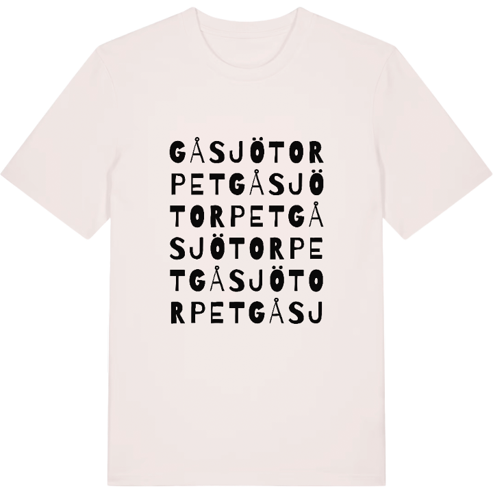 Gåsjötorpet ordlek t-shirt – t-shirt från PinShirt