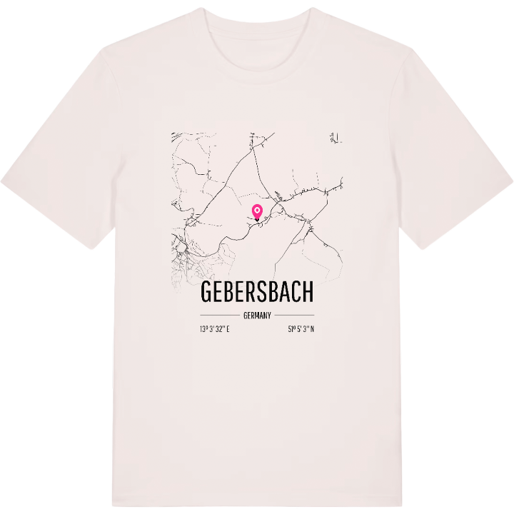 Gebersbach karta t-shirt – t-shirt från PinShirt