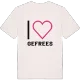 Jag älskar Gefrees t-shirt stort tryck
