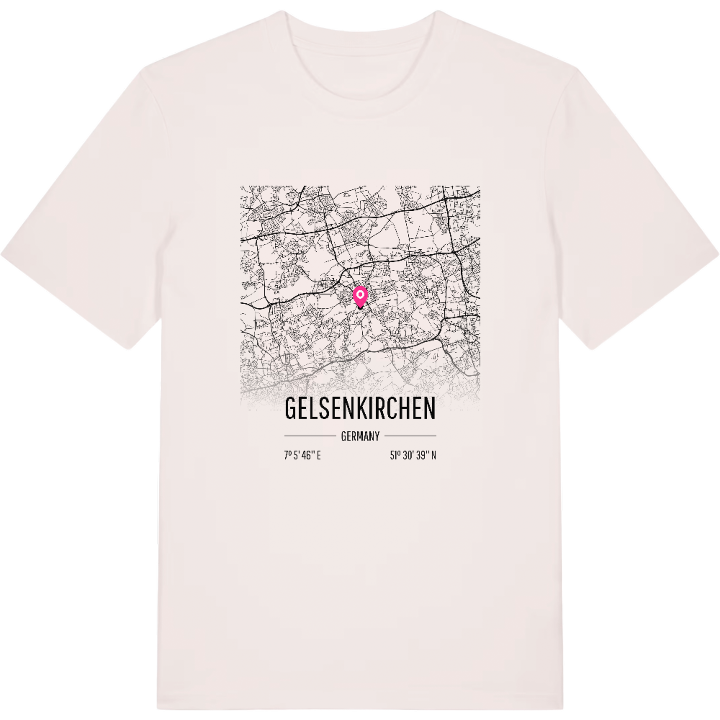 Gelsenkirchen karta t-shirt – t-shirt från PinShirt