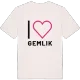 Jag älskar Gemlik t-shirt stort tryck