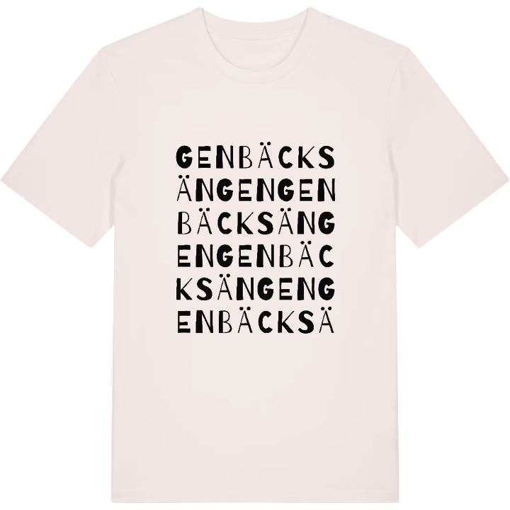 Genbäcksängen ordlek t-shirt – t-shirt från PinShirt