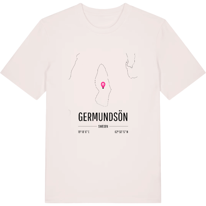 Germundsön karta t-shirt – t-shirt från PinShirt