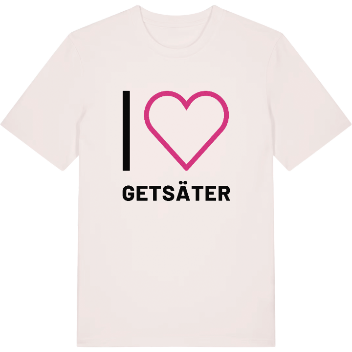 Jag älskar Getsäter t-shirt stort tryck – t-shirt från PinShirt