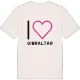 Jag älskar Gibraltar t-shirt stort tryck