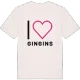Jag älskar Gingins t-shirt stort tryck