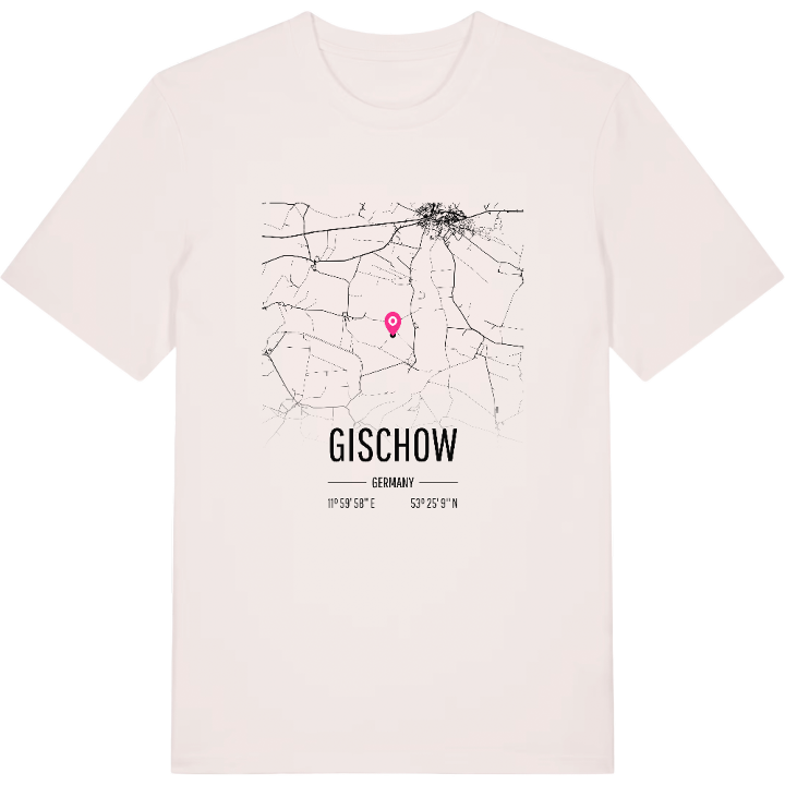 Gischow karta t-shirt – t-shirt från PinShirt