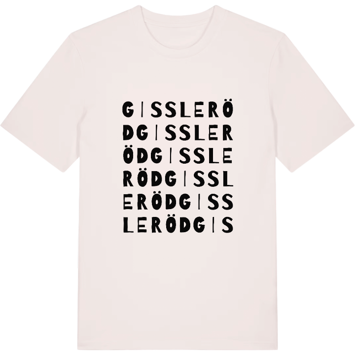 Gissleröd ordlek t-shirt – t-shirt från PinShirt