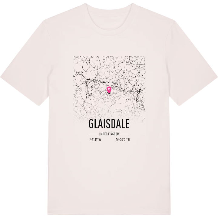 Glaisdale karta t-shirt – t-shirt från PinShirt