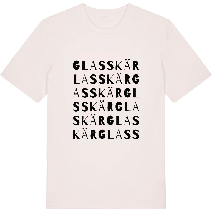 Glasskär ordlek t-shirt – t-shirt från PinShirt