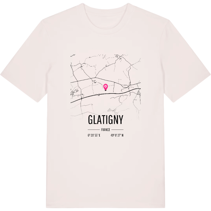 Glatigny karta t-shirt – t-shirt från PinShirt