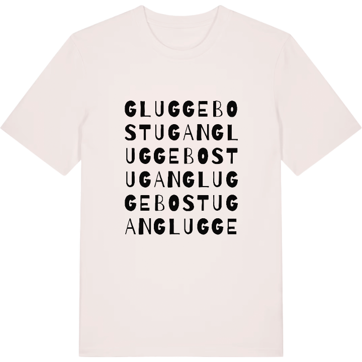 Gluggebostugan ordlek t-shirt – t-shirt från PinShirt