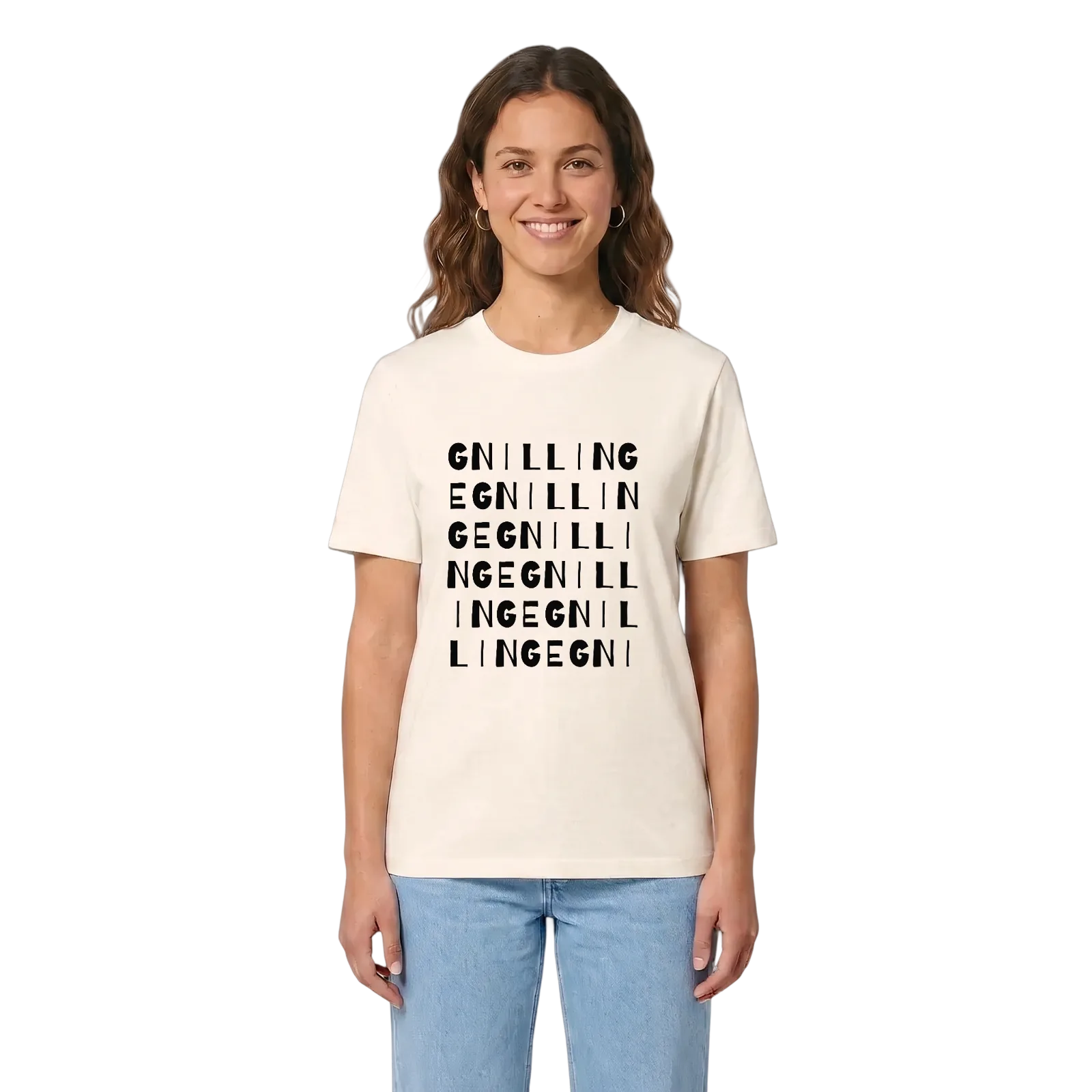 Gnillinge ordlek t-shirt – Vintage White, i miljö