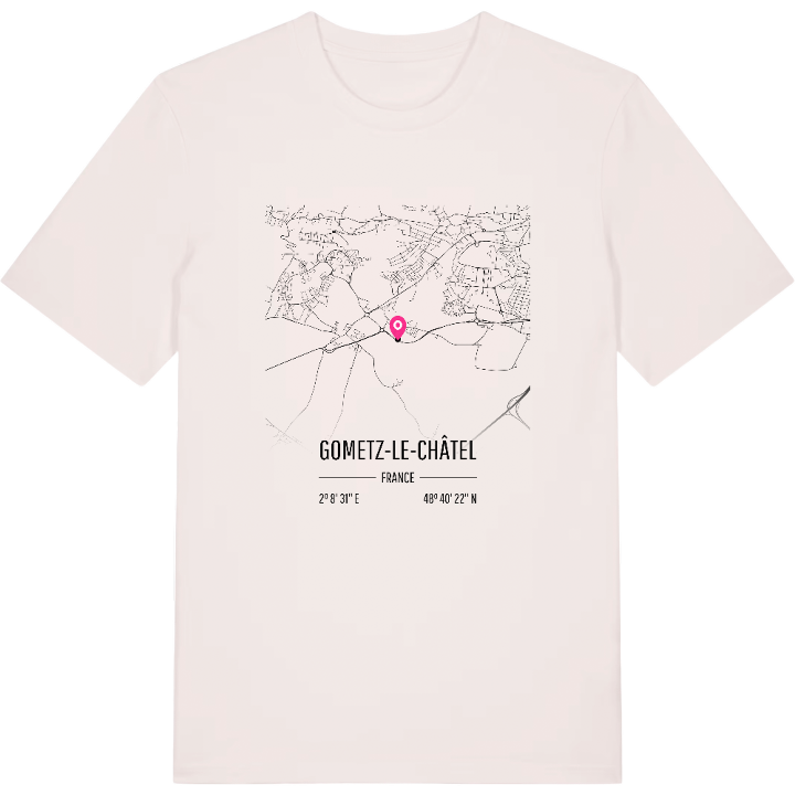 Gometz-le-Châtel karta t-shirt – t-shirt från PinShirt