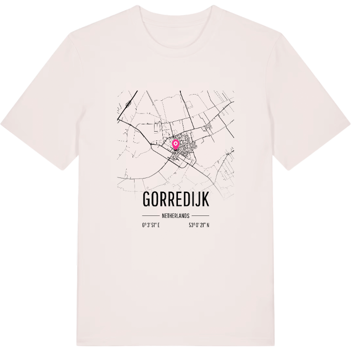 Gorredijk karta t-shirt – t-shirt från PinShirt