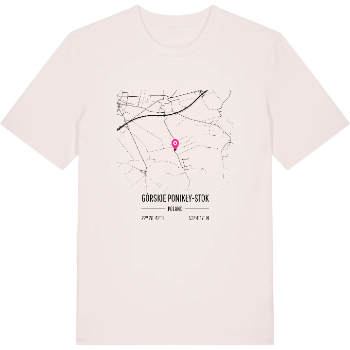 Górskie Ponikły-Stok karta t-shirt – t-shirt från PinShirt