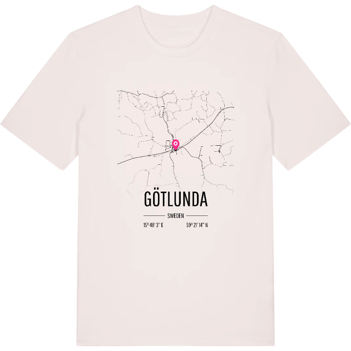 Götlunda karta t-shirt – t-shirt från PinShirt