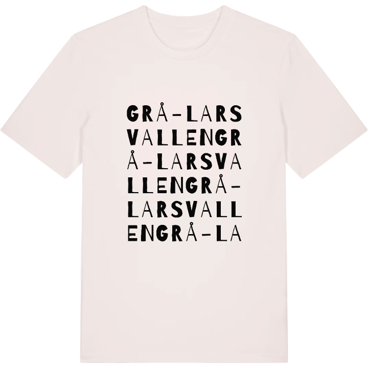 Grå-Larsvallen ordlek t-shirt – t-shirt från PinShirt