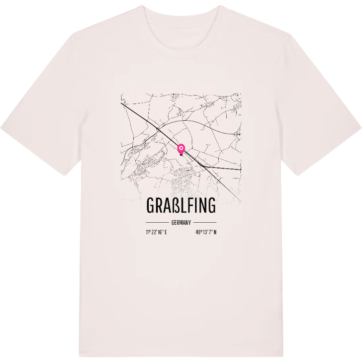 Graßlfing karta t-shirt – t-shirt från PinShirt