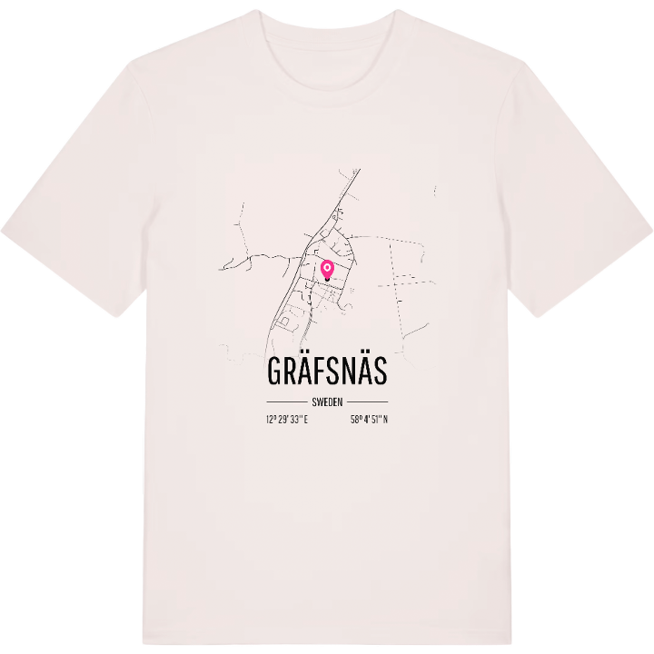 Gräfsnäs karta t-shirt – t-shirt från PinShirt