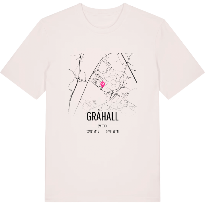 Gråhall karta t-shirt – t-shirt från PinShirt