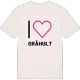 Jag älskar Gråhult t-shirt stort tryck