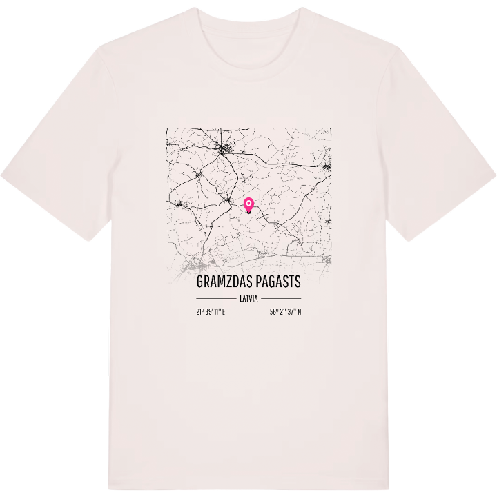 Gramzdas pagasts karta t-shirt – t-shirt från PinShirt
