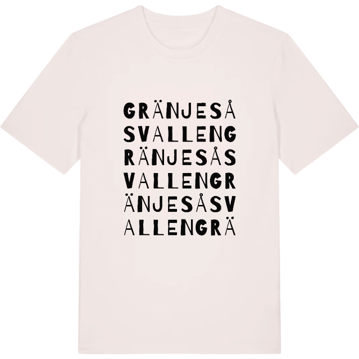 Gränjesåsvallen ordlek t-shirt – t-shirt från PinShirt