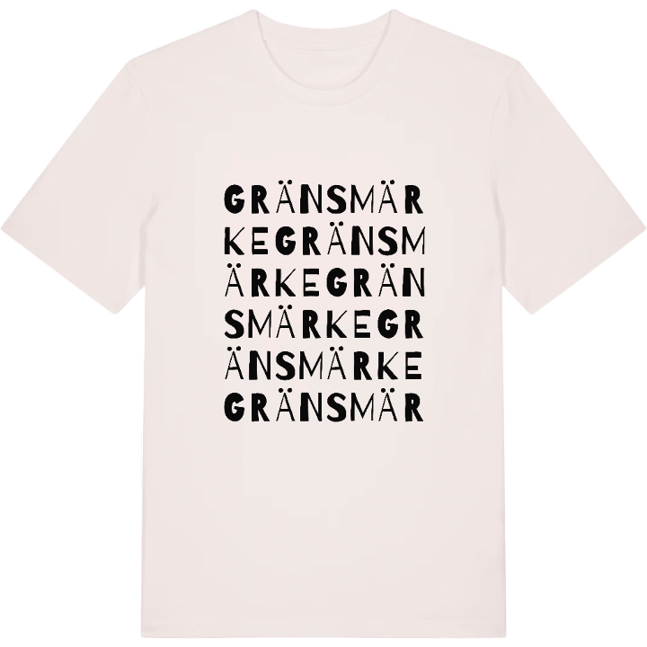 Gränsmärke ordlek t-shirt – t-shirt från PinShirt
